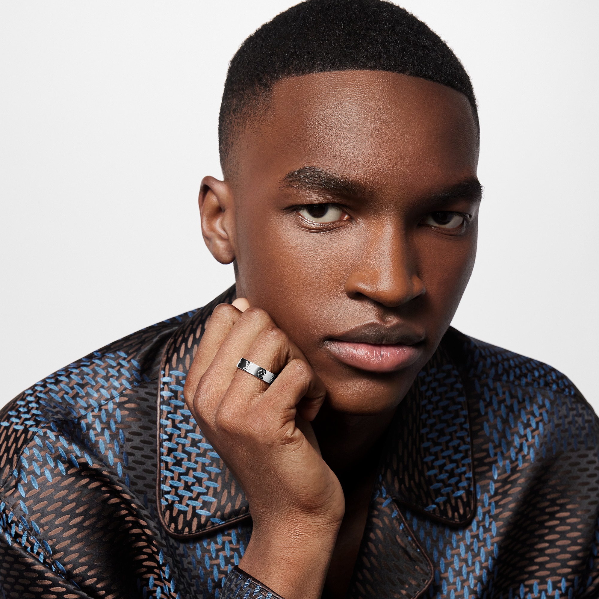 LV Mosaic Thin Ring S00 - Men - Fashion Jewelry | LOUIS VUITTON ®